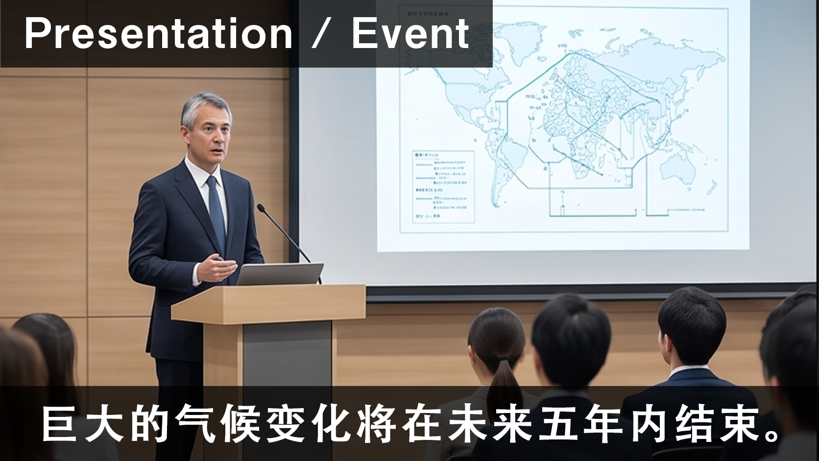 Presentation / Event：中国語字幕付きプレゼンテーション画面